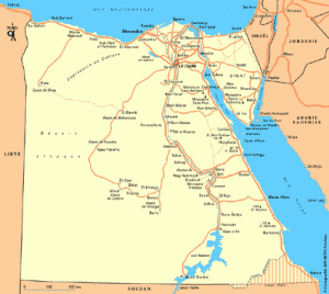 Carte de l'Egypte