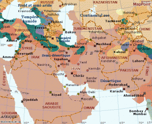 Carte de l'Iran