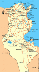 Carte de la tunisie