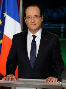Le Président français Hollande