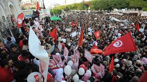 Tunis le jour de l'anniversaire de la Révolutionanniversaire