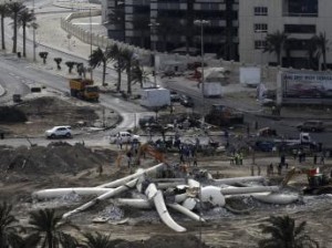 La place Lou2lou2a au centre de Manama complètement rasée par les forces de répression  étrangères
