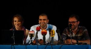 Mohamed Bennour, porte-parole tunisien du mouvement rebelle Tamarrod en conférence de presse à Tunis le jeudi 3 juillet 2013
